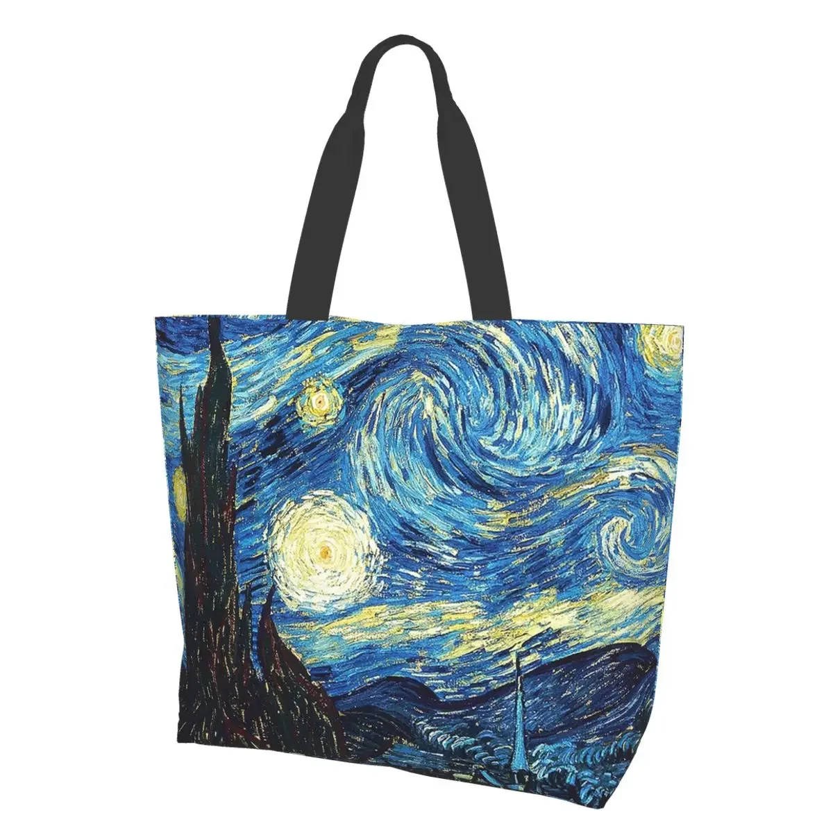 NOISYDESIGNS Women's Shoulder Tote Bag Female Van Gogh Art Oil Painting Handbag Foldable Beach Shopper  Large Shopping s