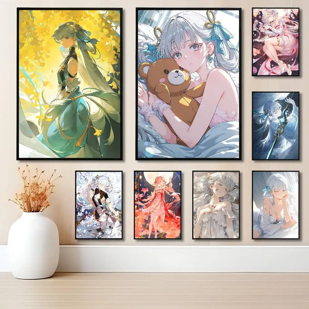 

J-Jinhsi W-Wuthering Waves Anime Wall Art Canvas Painting Poster For Living Room Home Decor Decoration Picture