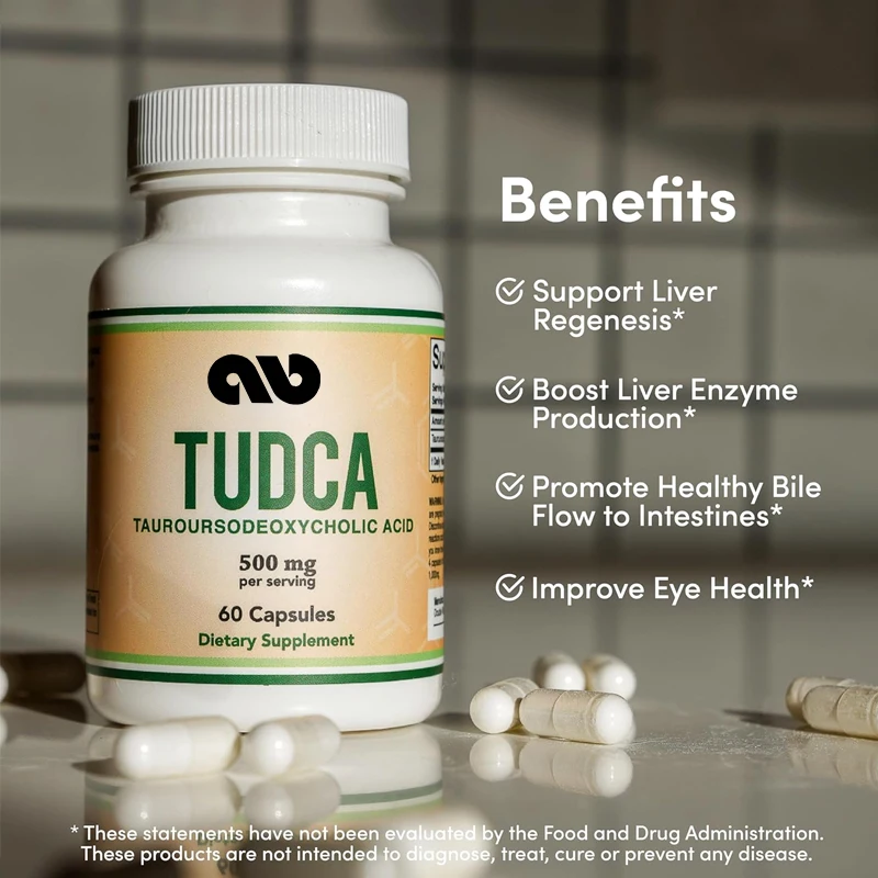 

TUDCA Bile Salt Liver Support Supplement, 500mg portion, Liver and Gallbladder Cleansing Supplement (60 capsules, 250mg)