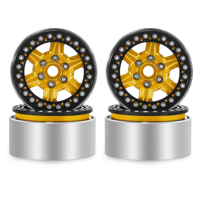 Llantas de aleación de Metal de 1,9 pulgadas para SCX10 III II TRX4 TRX4 Sport Axial 90046 D90 RC4WD Gelande II 1/10 Rock Crawler CNC Upgrade