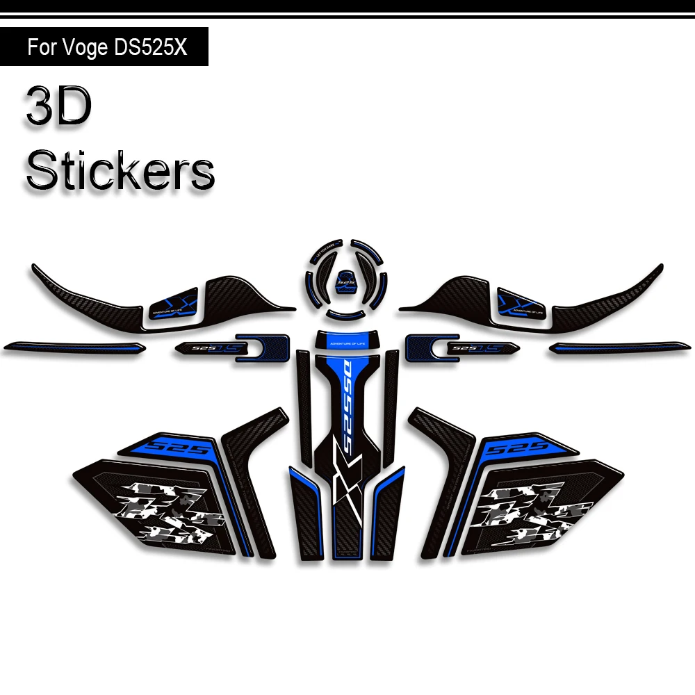 

For VOGE 525 DSX DS525X DS525 X DS 525X Adventure Tank Pad Gas Fuel Oil Protector Stickers Decals Fairing Fender Handguard