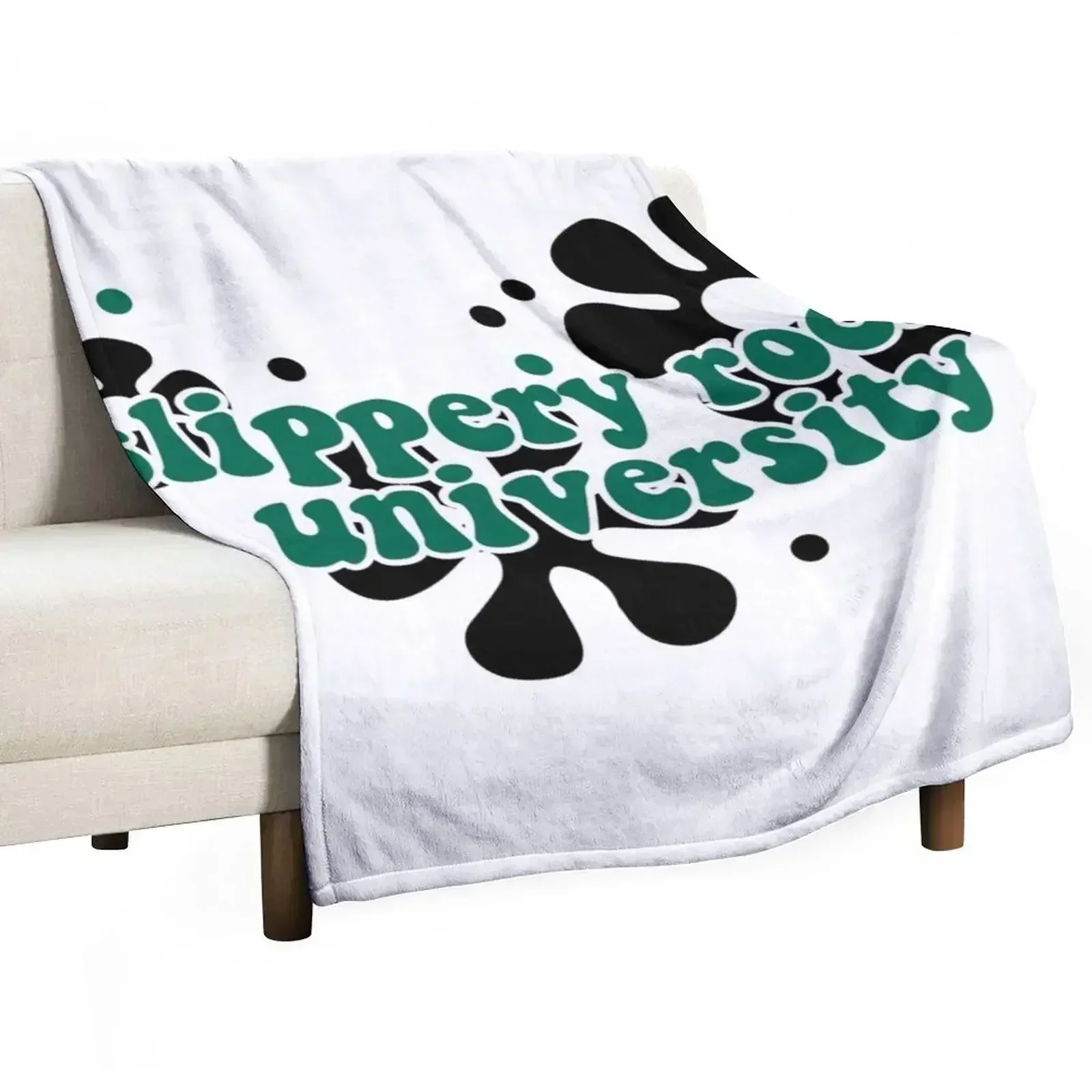 70s Slippery Rock University Throw Blanket Foldable Soft Warm Blanket for Outdoor Use