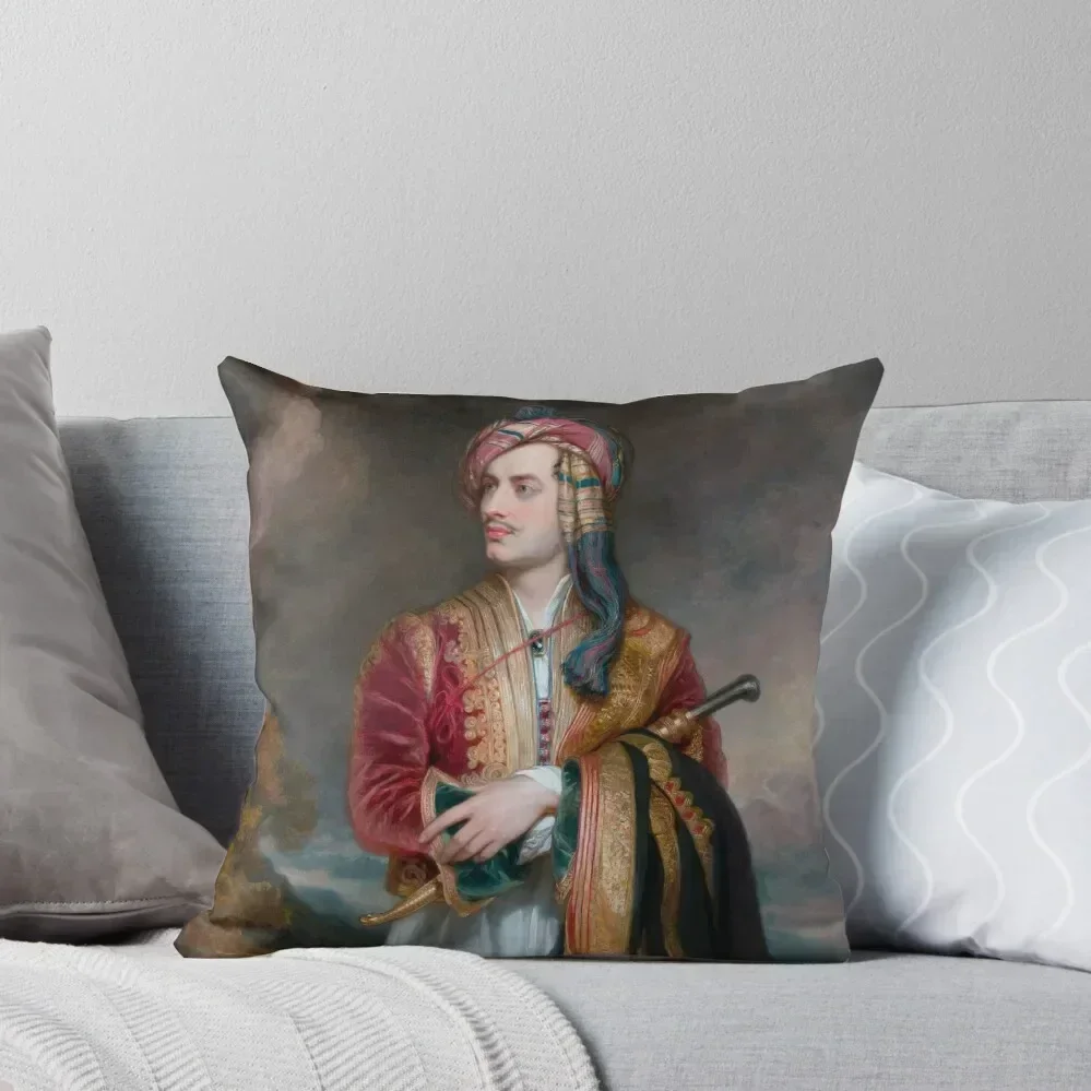 Lord Byron in Albanian Dress - 1813 Throw Pillow Sofa Pillow Cover Pillowcases Bed Cushions pillowcases for sofa cushions pillow