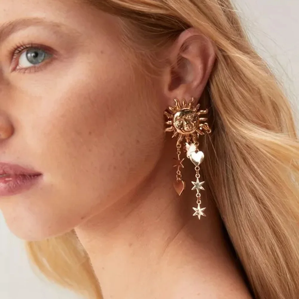 

Серьги со звездами из нержавеющей стали, титановая сталь, кисточка, невыцветающие серьги, ювелирные изделия, трансграничное высококачественное ощущение, маленькое объявление