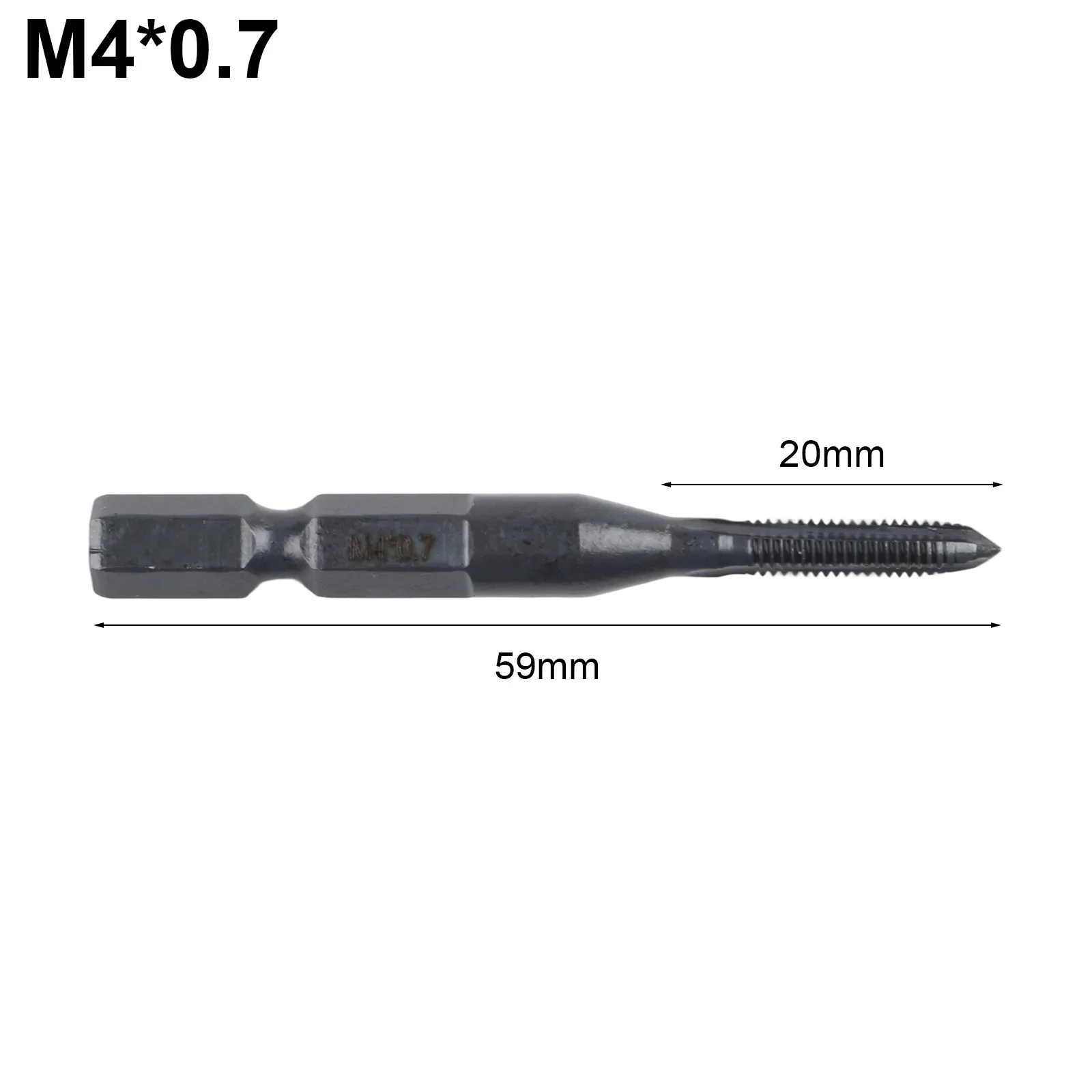 Tap Drill Bit M2.5/3/4/5/6/8/10/12 Hex Shank Thread Metric Tap HSS 6542 Hex Shank Threaded Bit Screw Machine Compound Tap view 3