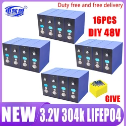 16PCS NEW 3.2V 304Ah 105Ah LF280K 320Ah 310Ah 280Ah LiFePO4 Battery Brand new Grade A DIY 12V 24V 48V Solar RV EV Camping No Tax