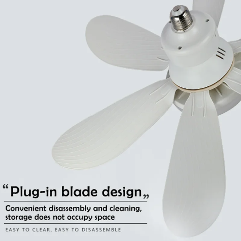 2026 E27 LED Ceiling Fan Light Dimmable Color Temperature Modern Ceiling Mount Remote Control Smart Fan Lamp Home Bedroom Decor