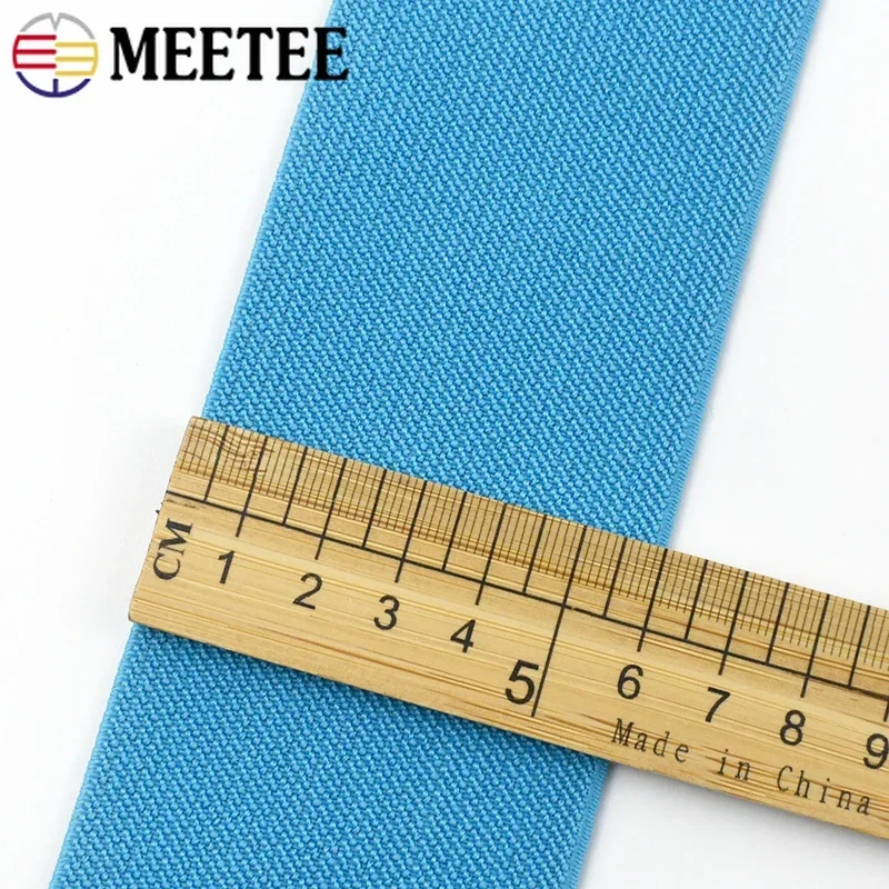 2/5M Meetee 6cm Wide Elastic Band 1.8mm Thick Rubber Bands Soft Stretch Clothes Sewing Ribbon Trousers Waistband DIY Accessories