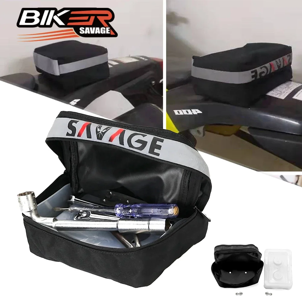 

Universal Rear Tool Box For HONDA CRF/XR/CR For YAMAHA YZ/WR For KAWASAKI KX/KLX Motorcycle Lock Waterproof Tail Bag Dirt Bike