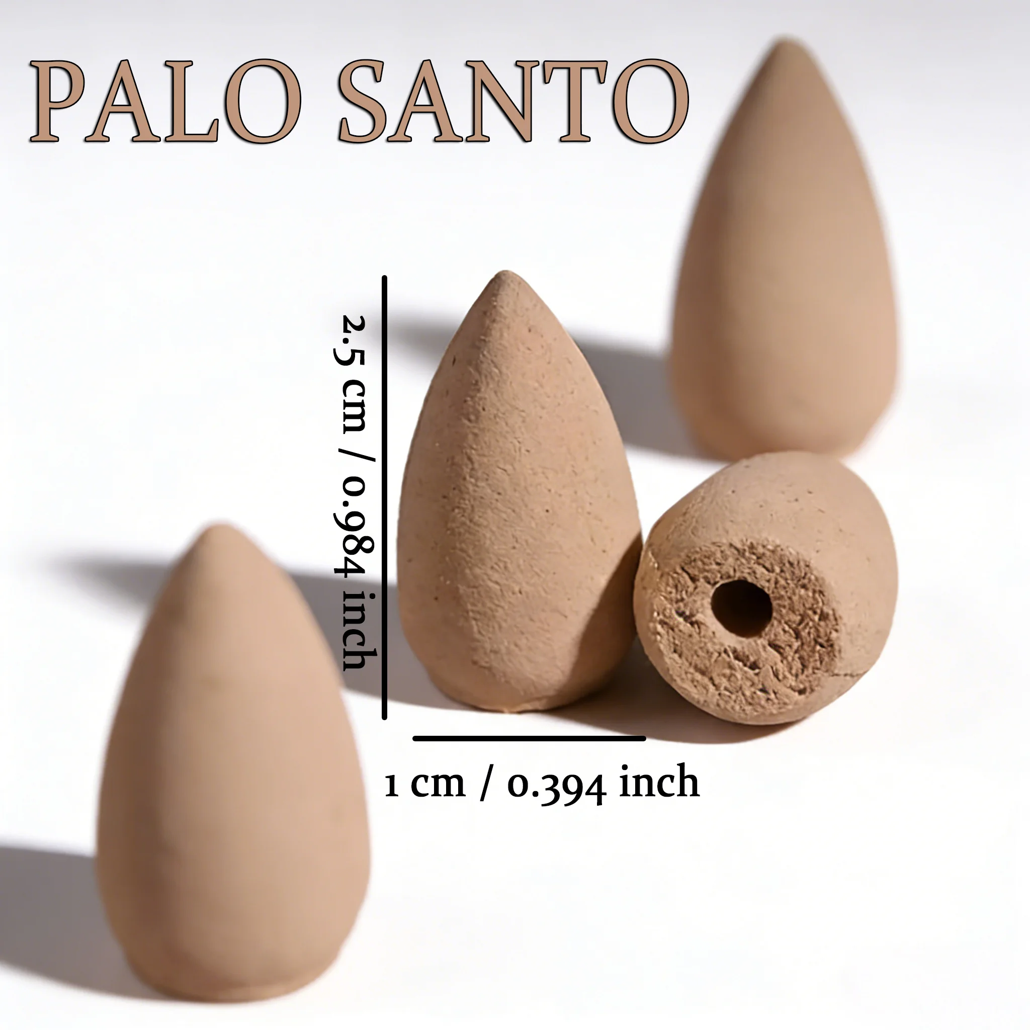 High-Quality Palosanto Flavored Natural Backflow Incense Cones, with Rich Aroma, Burn for a Long Time, Creating an Aesthetic Smoke Effect, Suitable for Purifying the Air, Meditation, Yoga, Reading, Etc.