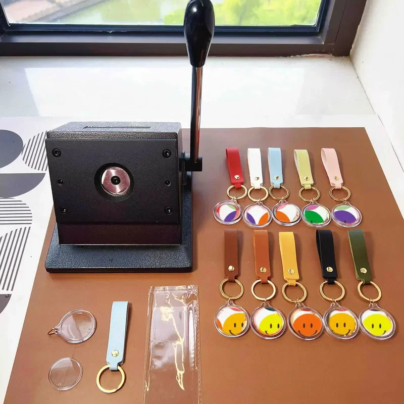 100 Sets Clear Acrylic Keychain Blanks DIY Photo Frame Pendant Customizable Transparent Charm Making Kit for Crafts Gifts
