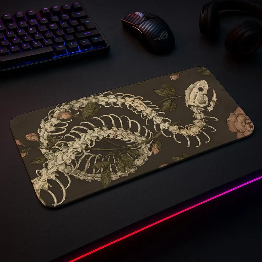 

Коврик для мыши со змеиными костями, игровой коврик, большой размер XXL90x40 см x 5 мм, коврики для стола, игровые аксессуары, детали ПК