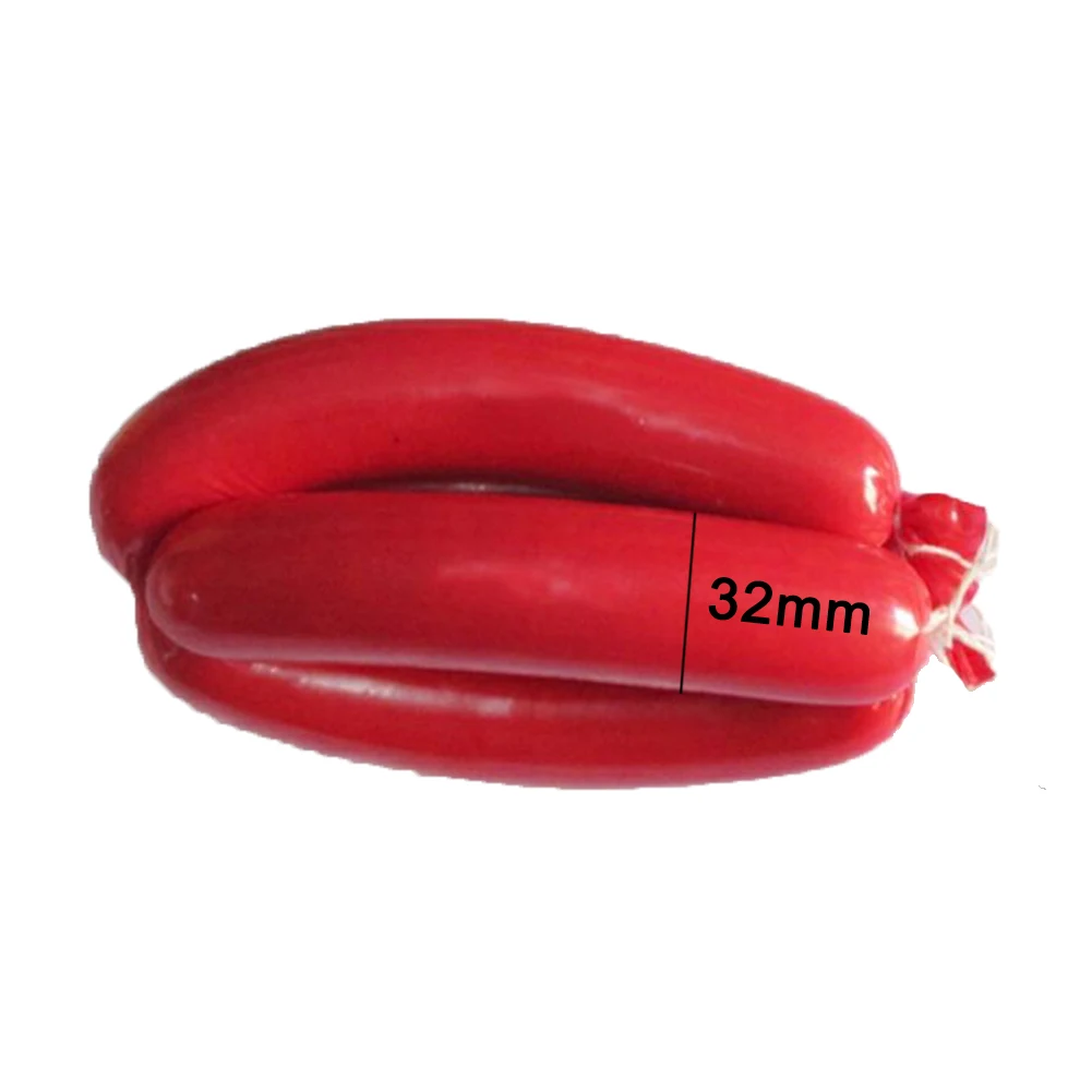 5 Meters 50mm Red Plastic Sausage Casings for Sausage Machine Salami Shell for Egg Sausage Hot Dog Plastic Casing Kitchen Tools