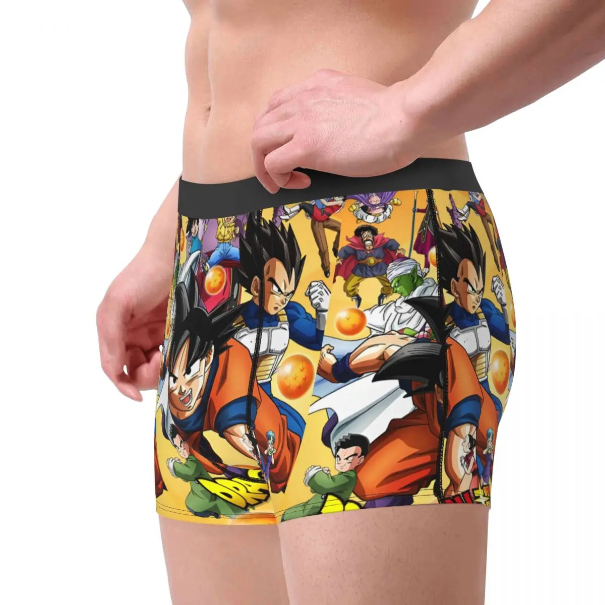 Man Dragon Ball Z Underwear DBZ Anime Humor Boxer Shorts Panties Male Breathable Underpants Plus Size