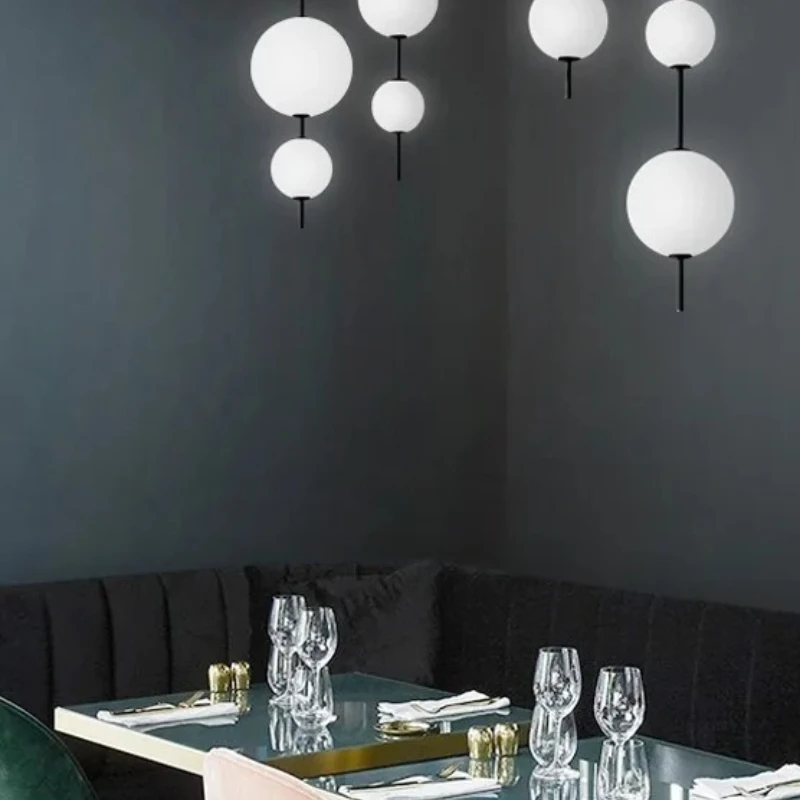 

Contemporary Designers LED Pendant Light Gourd Shaped Glass Ceiling Chandelier Bedroom Restaurant Corridor Decoration Fixtures