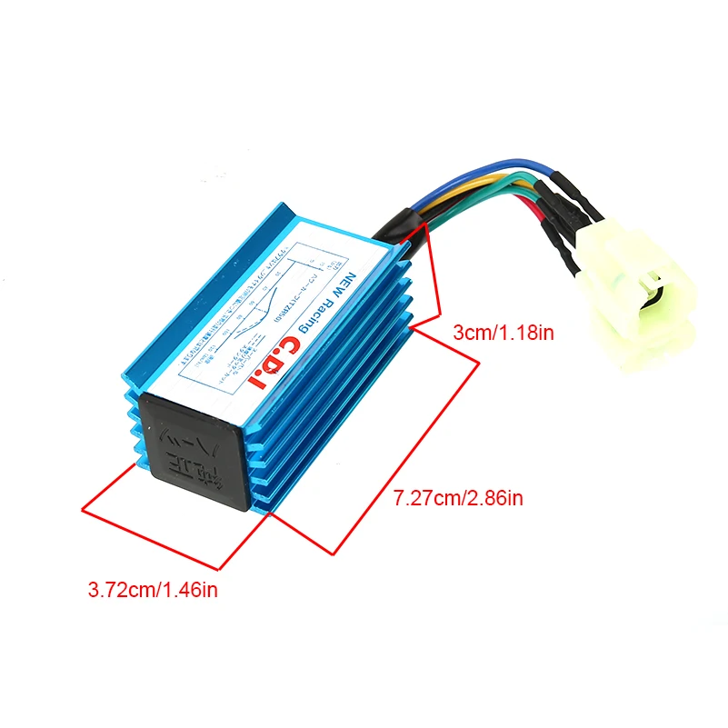 Motorcycle Blue 6 Pin Racing AC CDI Ignition Box 6pin for GY6 50cc 125cc 150cc Moped Scooter ATV Quad