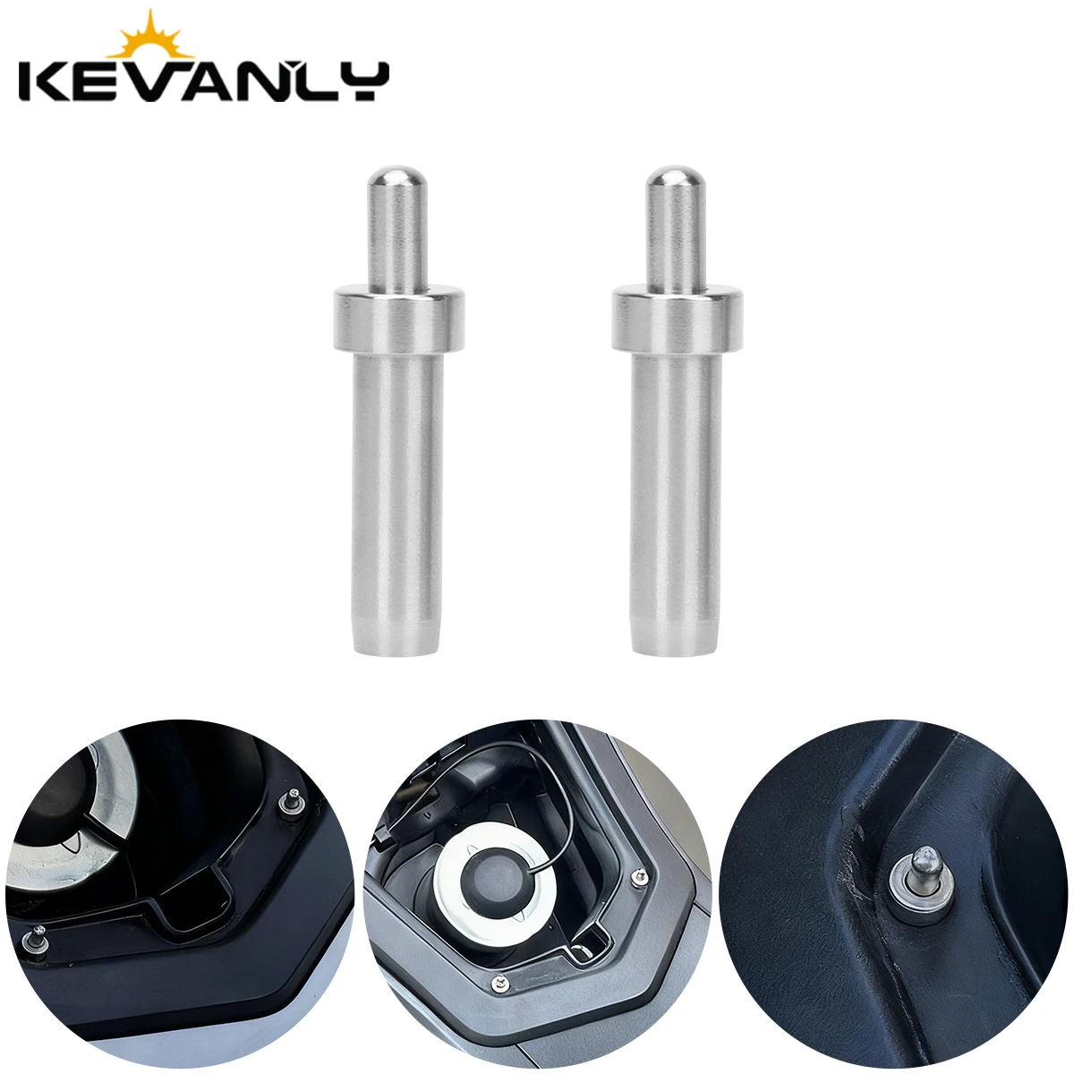 1 par de tapas de tanque de combustible para motocicleta, pasador expulsor auxiliar de acero inoxidable 304 para Honda PCX 160/ADV 160, accesorios para motocicleta