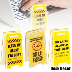 Desk Decoration ‘Leave Me Alone, I'm Busy’ - Humorous Office Decoration Humour Gifts For Men And Women Room Decorations