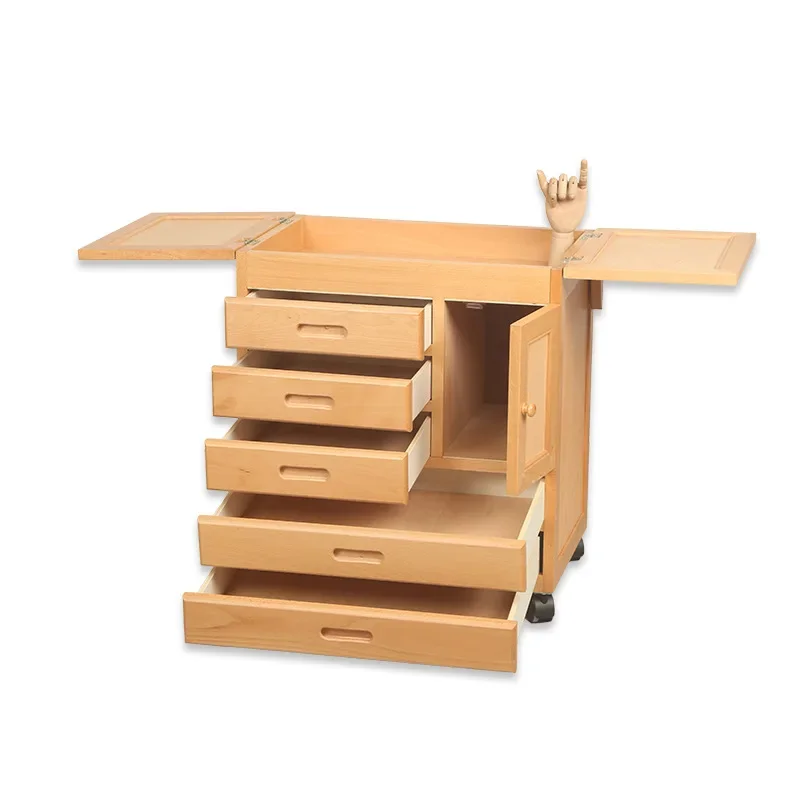 

cabinet Multifunctional oil painting car Chinese painting car Tool car Mobile placement table Worktable painting table