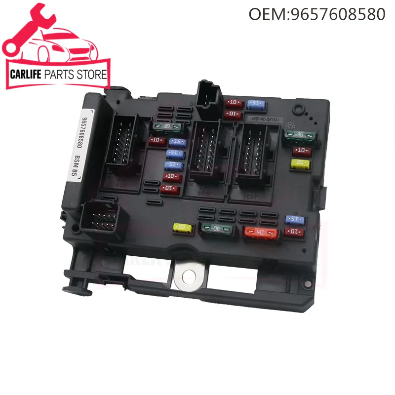 New 9657608780 9657608580 6500Y1 6500Y0 Fuse Box Assembly For Citroen C3 C5 C8 Xsara Peugeot 206 307 406 807 Car Accessories