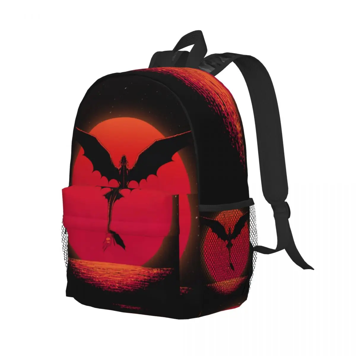 Mochila ligera con estampado de Dragon House, bolso escolar con patrón de moda, 15 pulgadas, nuevo