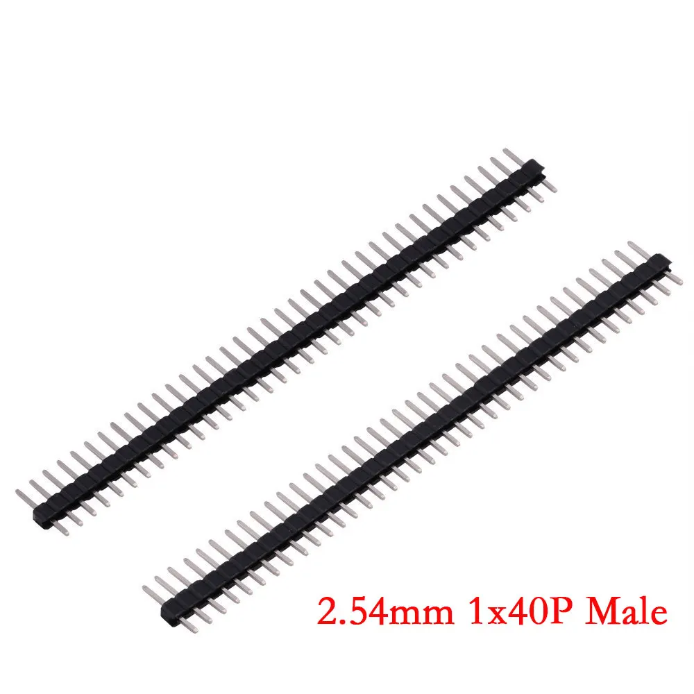 Toonhoogte 2.54mm 1x40Pin 2x40Pin 80Pin Enkele Dubbele Rij Vrouwelijke Mannelijke Header Strip Haakse SMT SMD Ronde Rechte Connector