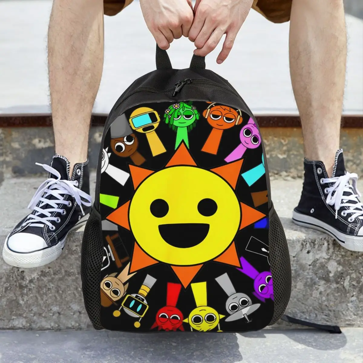 

Рюкзак Sprunki Toys Around Mr Sun для мужчин и женщин, подростковый школьный рюкзак для работы, холщовые сумки для колледжа, уличные сумки