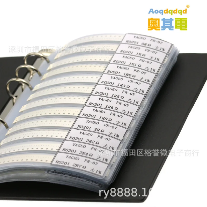 1% 400Resistance SMD Resistor Copies 0402 0603 0805 1206 Resistance Book Sample Book