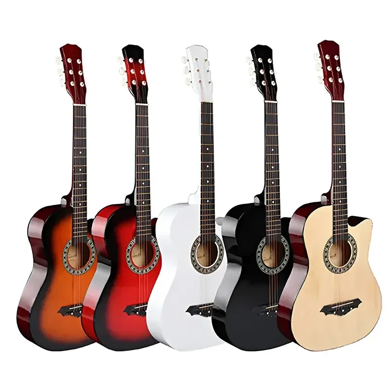 New Arrival Cheap Price 38Inch Solid Top Acoustic Guitar Manufacturer Stringed Instruments