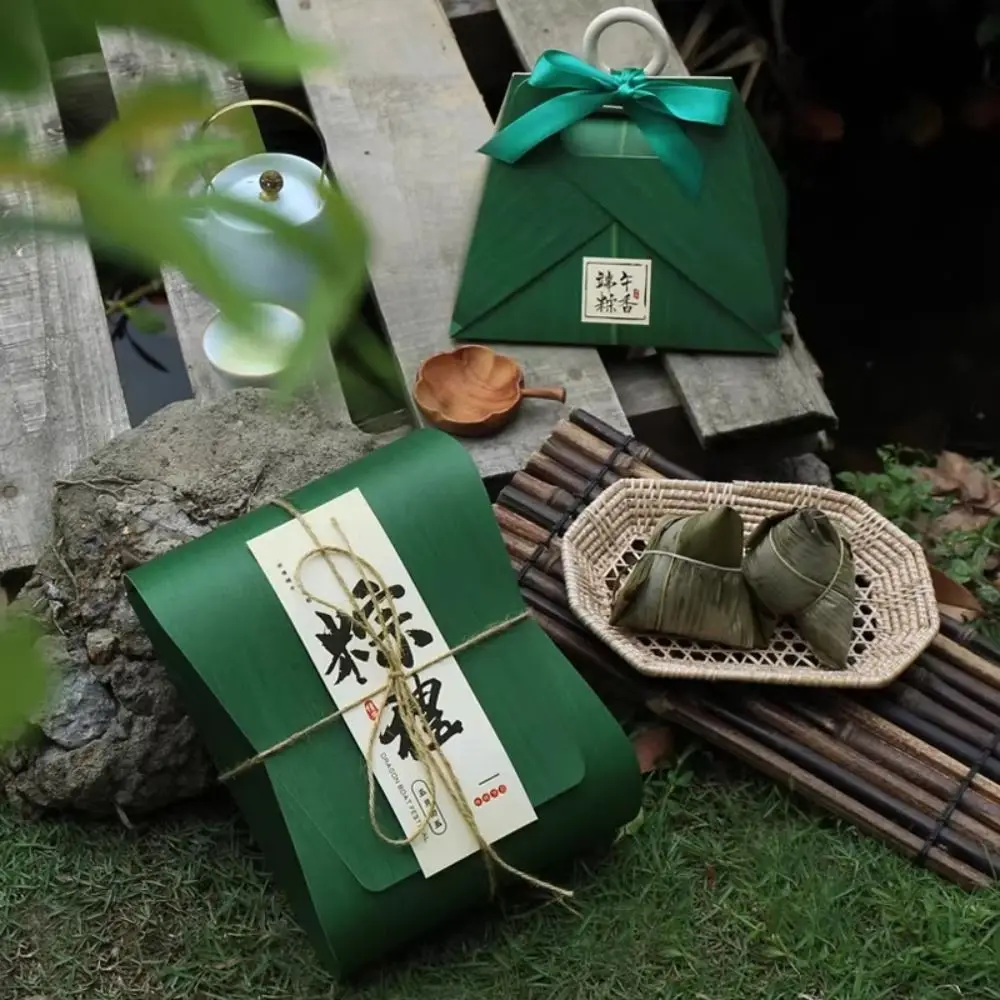 

Handheld Zongzi Gift Box Premium Portable Dragon Boat Festival Gift Box Luxury Reusable Portable Gift Bag Festival Present