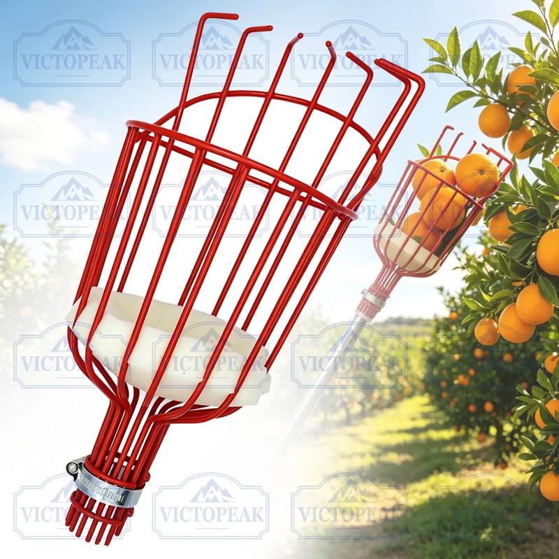 Metal Fruit Picker Head Without Pole For Fruit Collector Apple Citrus Pear Harvest Tool Orchard Garden Hand Tool