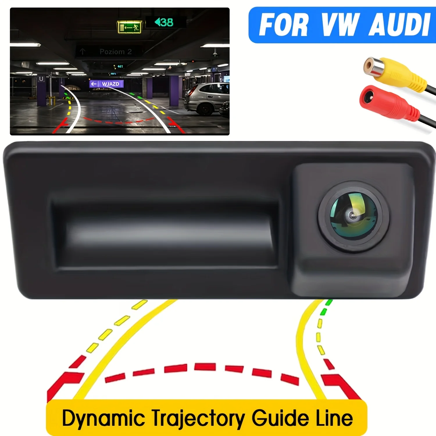 Dynamic Rear View Camera for Audi A4 A5 S5 Q3 Q5, VW Models Like Passat, Tiguan, Golf, Touran, Jetta, Sharan, Touareg
