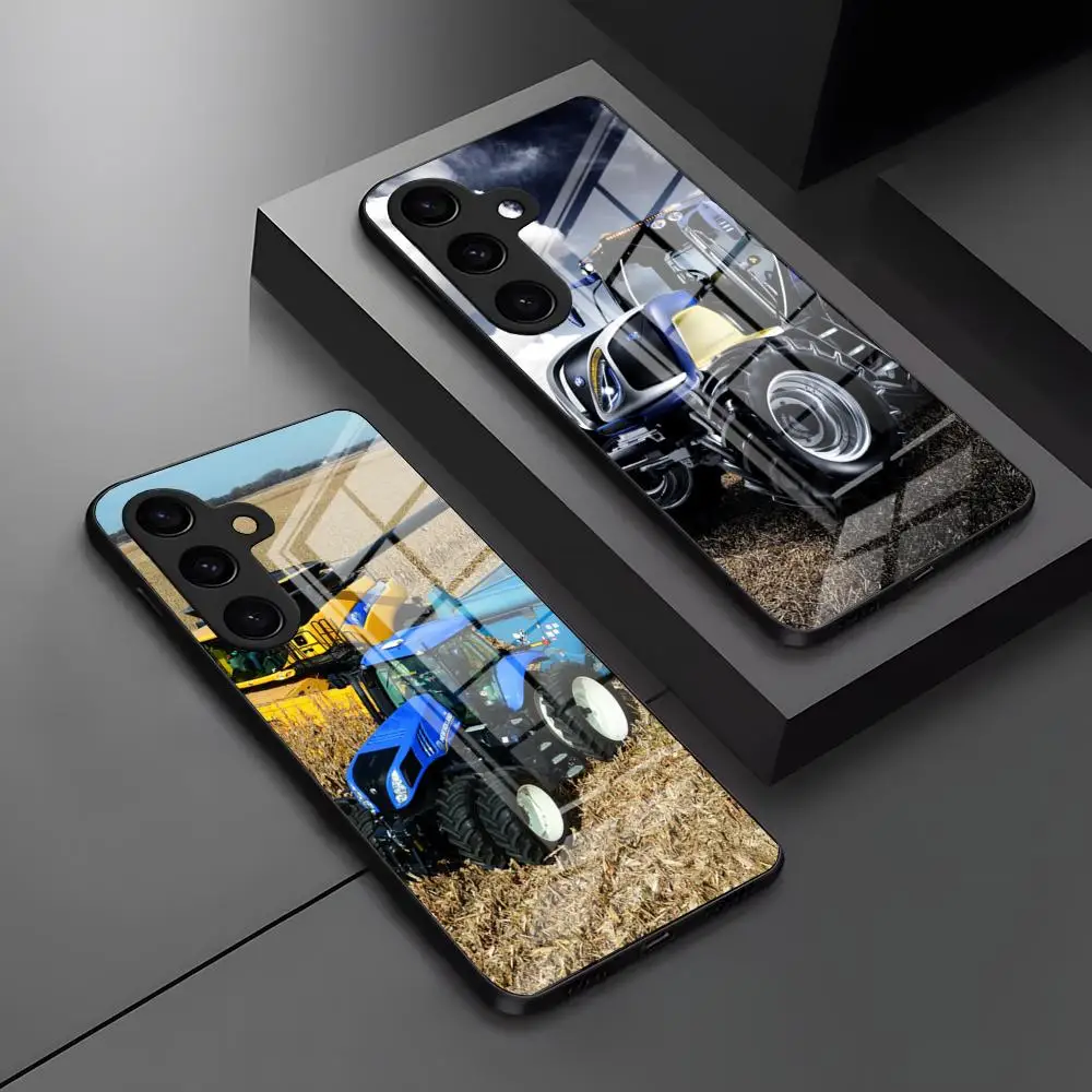 Чехол для телефона Tractor-New Holland для Samsung A52 A71 A21 A54 A20 S25 Galaxy A34 A14 A32 S24 S23 S22 S21 S20 FE Glass Cover