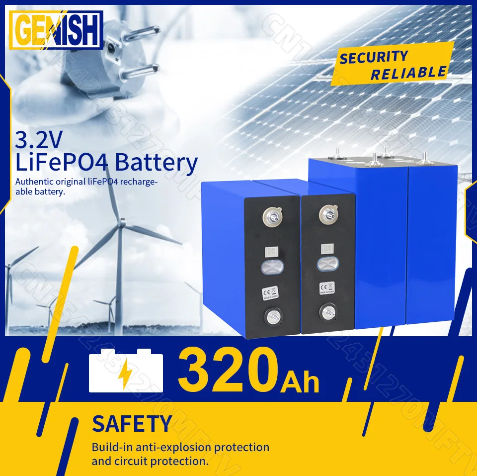 PWOD 320Ah LiFePO4 3.2 فولت بطارية 8000 دورة قابلة للشحن ليثيوم فوسفات الحديد لتقوم بها بنفسك 12 فولت 24 فولت 48 فولت لليخوت الشمسية RV عربات عربة جولف