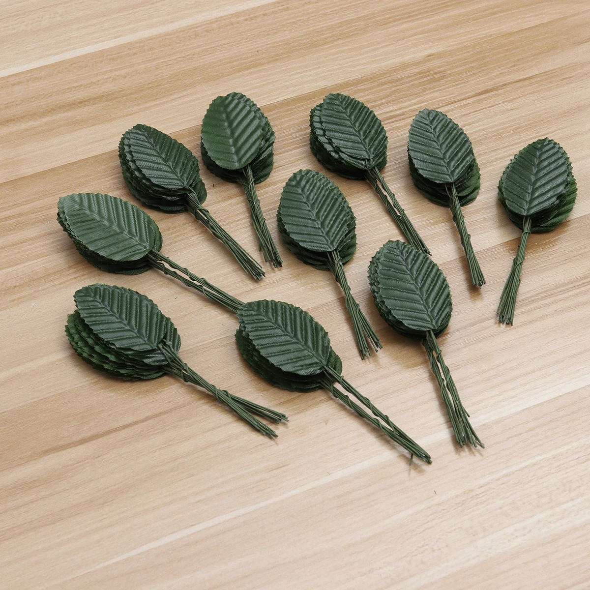 

200Pcs Artificial Plant Leaves Realistic Fake Leaves Home Decoration Flower Arrangement Accessories Dark Green