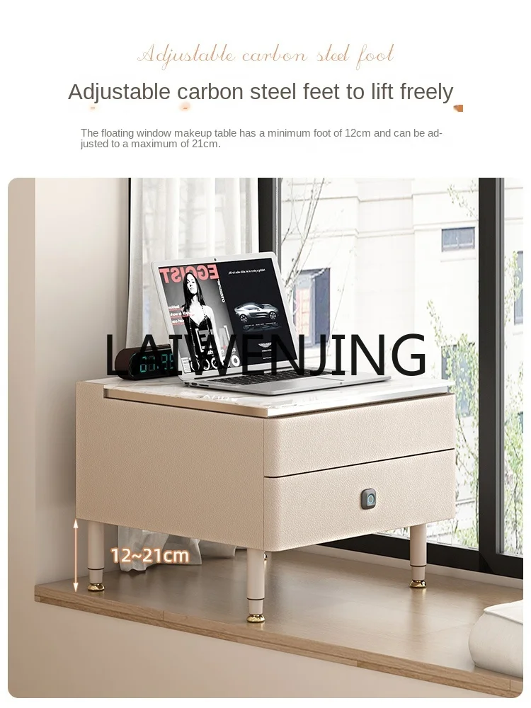 Cream Color Simple Cosmetic Cabinet Bay Window Tatami Flip Dressing Table Small Space Bedroom Flip Table