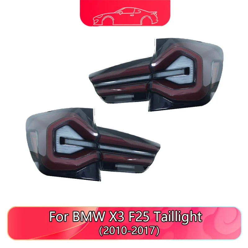Car Modified Taillights For BMW X3 F25 Taillight Assembly 2010-2017 LED Driving Lights Running Water Turn Signals Plug And Play