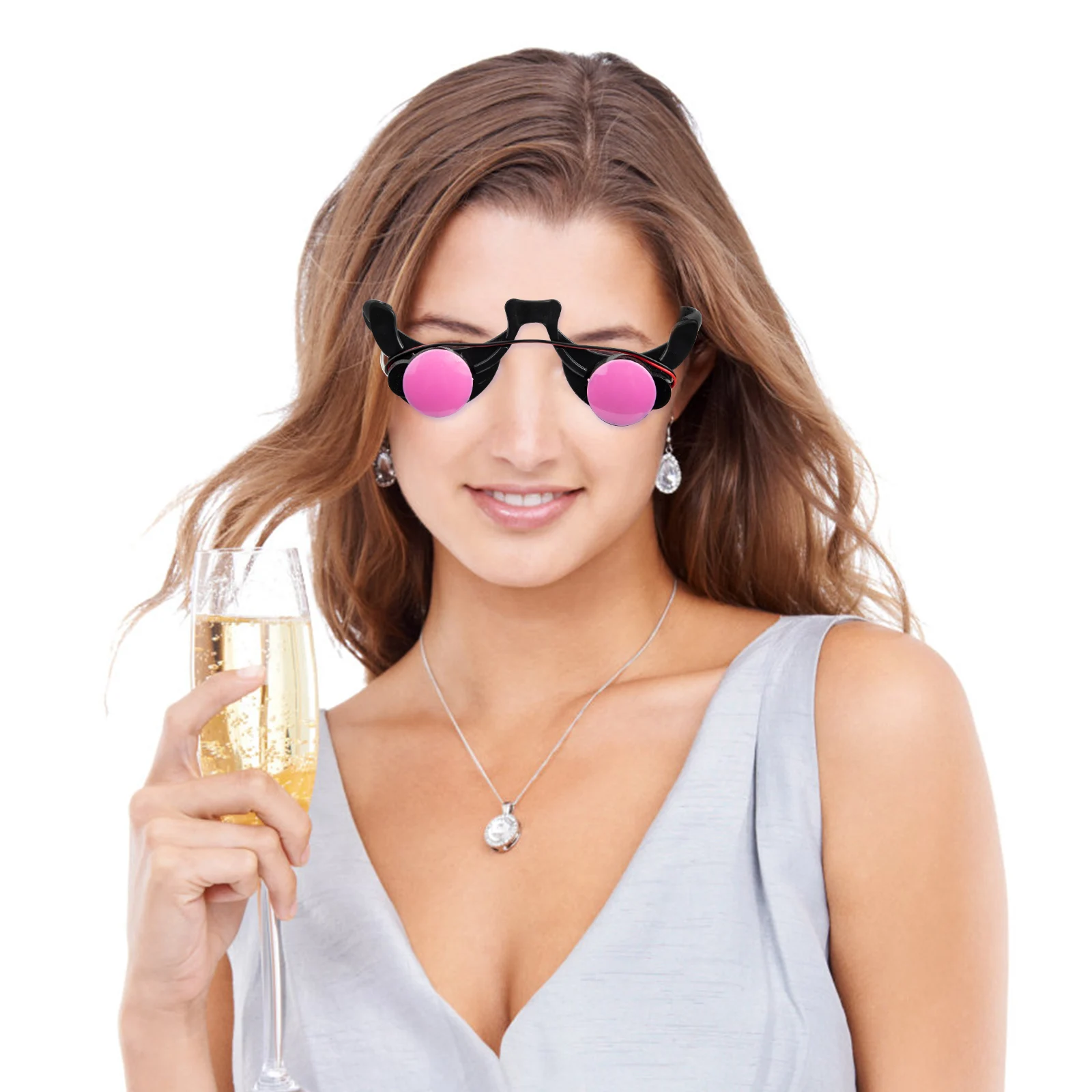 

2 Pcs LED Glasses Props Halloween Clown Costume Eyewear Funny Party Luminous Child