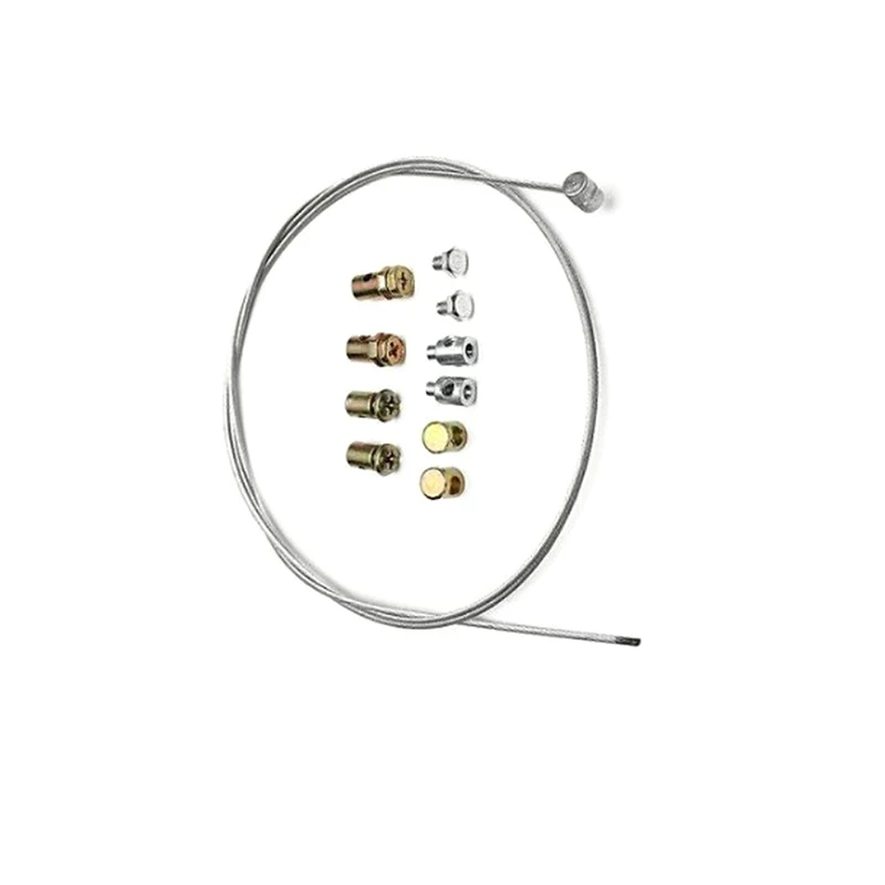 11Pcs Universal Throttle Clutch Cable Repair Kit Solderless Nipple with Sleeve Nut Lawnmower Rotovator Parts Set