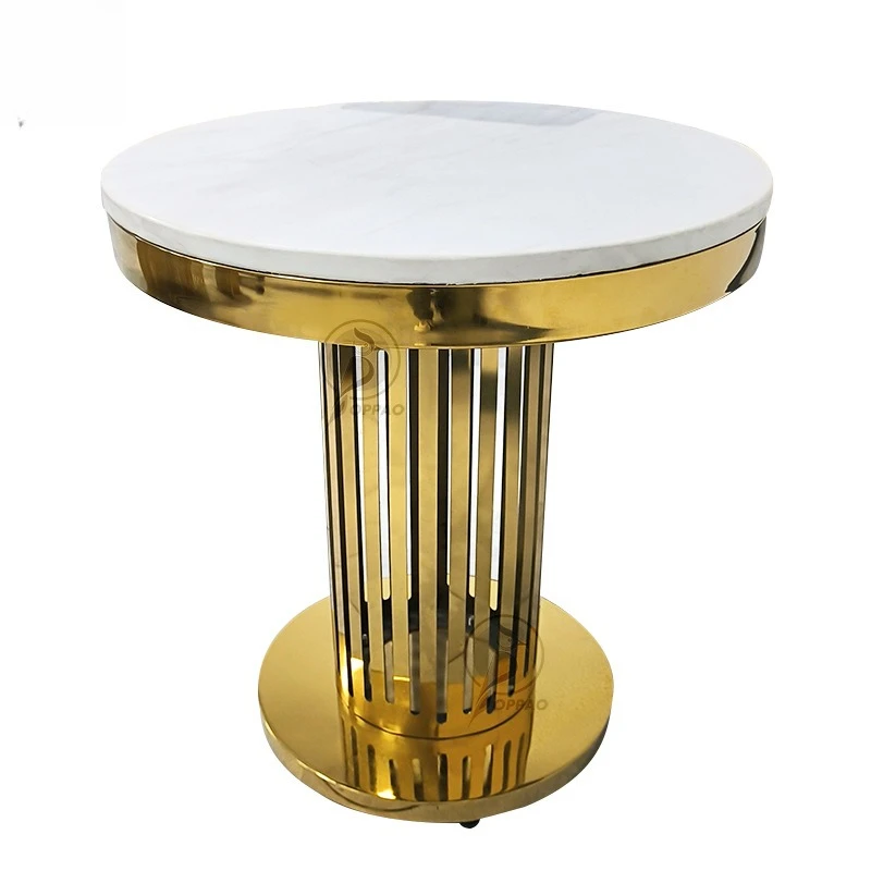 

Light luxury marble round small coffee table small apartment living room household side table