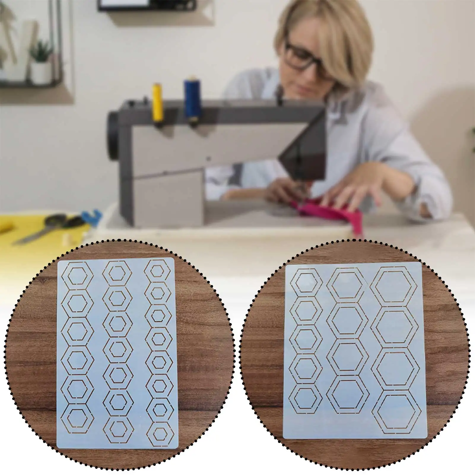 

Geometry Pattern Soft Template Embroidery Patchworks Sewing Craft Templates Professional DIY Sewing Tools