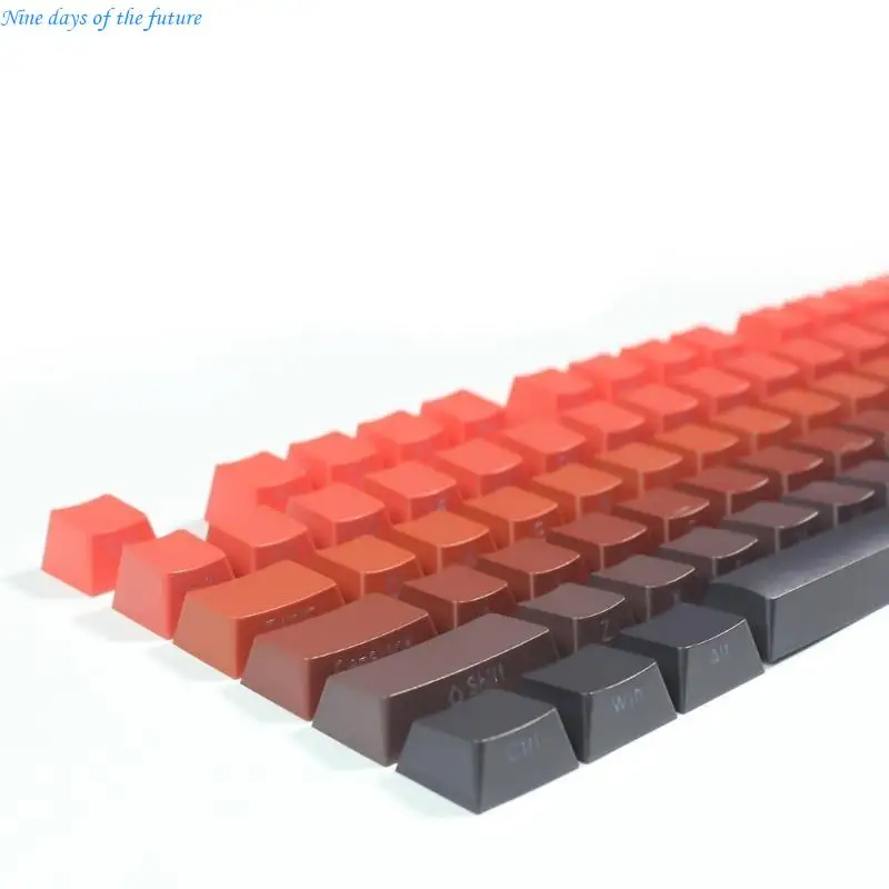 Quality PBT Gradients Keycaps Offering Strong Wear Resistance OEM Profile Keycap for Enhances Keyboards Visual Appeal E65A