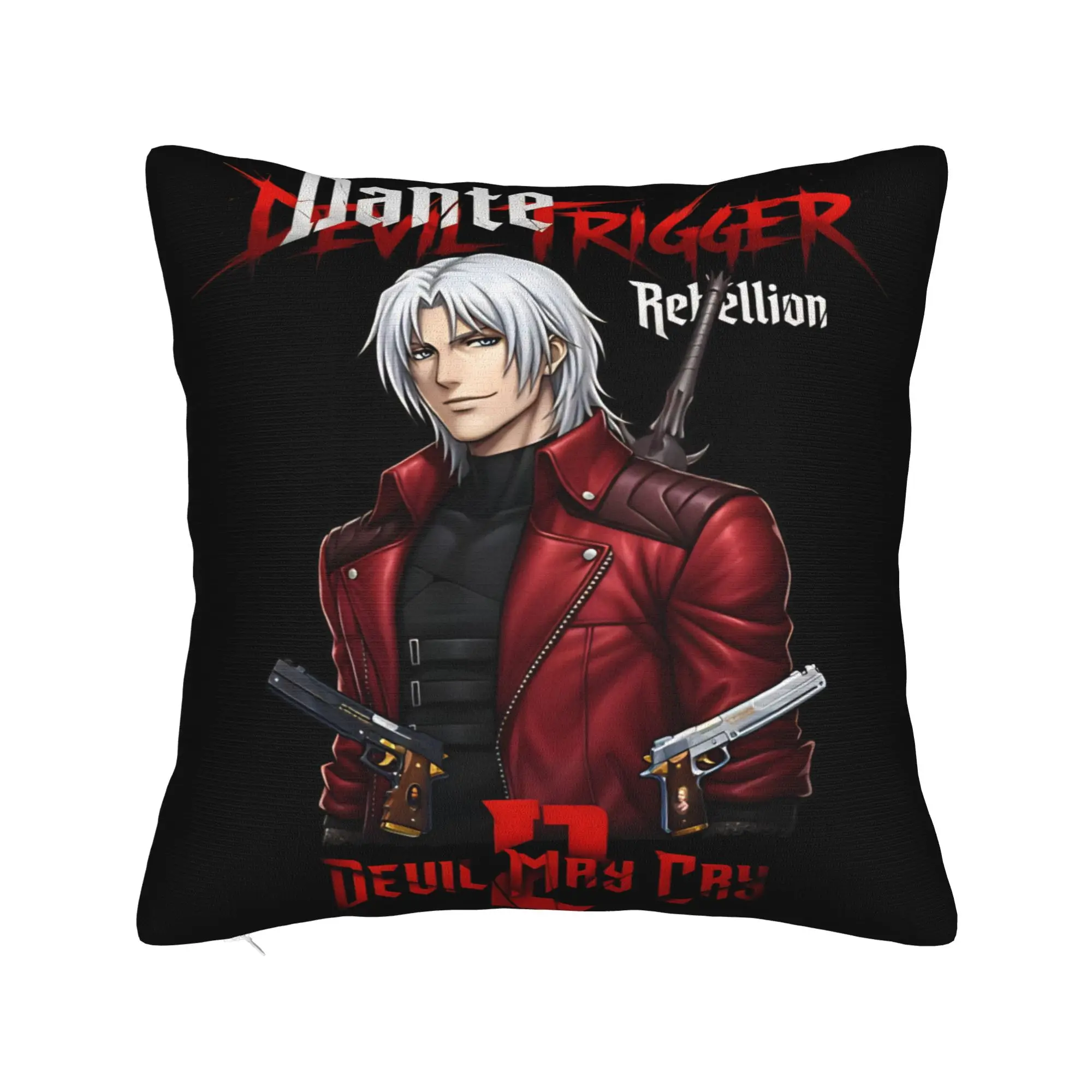 Decorative Pillowcases Devils May-Cry 3 Merch Car  Throw Pillow Case Cover Zipper Multi Size