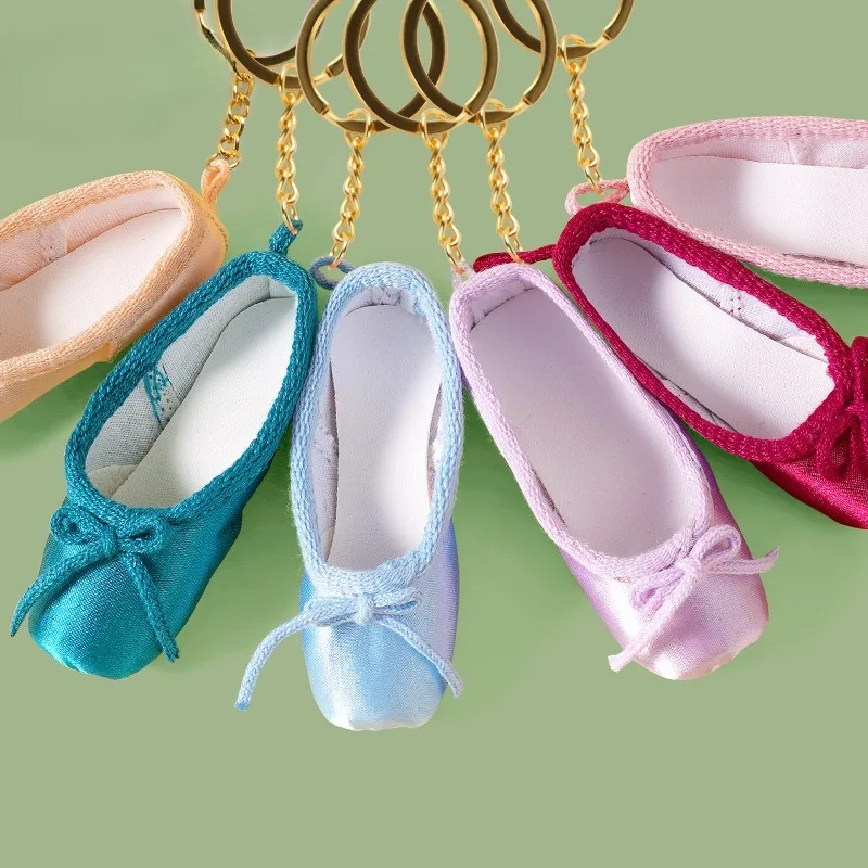 Mini Pointe Shoes Keychain Handmade Ballet Shoe Keyring Cute Bag Pendant Charm Fashion Accessory Gift For Dance Lover Wholesale
