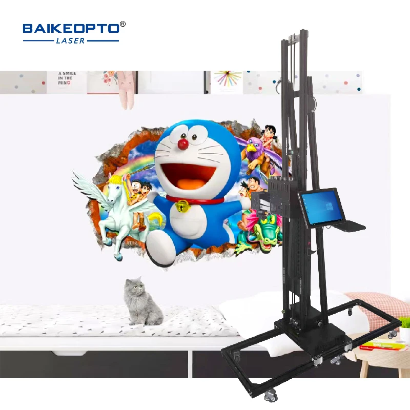 BK-UP700T EPSON DX7 printhead Portable and fully automatic 3D wall painting machine