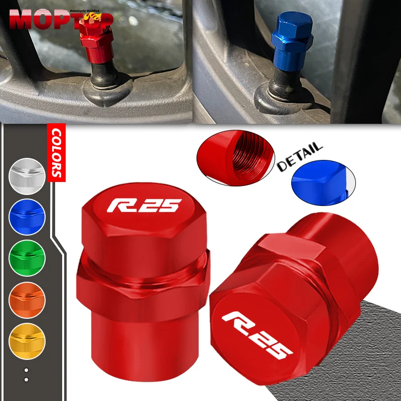 NEW For YZF-R3 YZF-R15 YZF-R25 r3 r15 r25 Motorcycle CNC Wheel Tire Valve Cover Cap Plug CNC Aluminum Accessories YZF R3 R15 R25