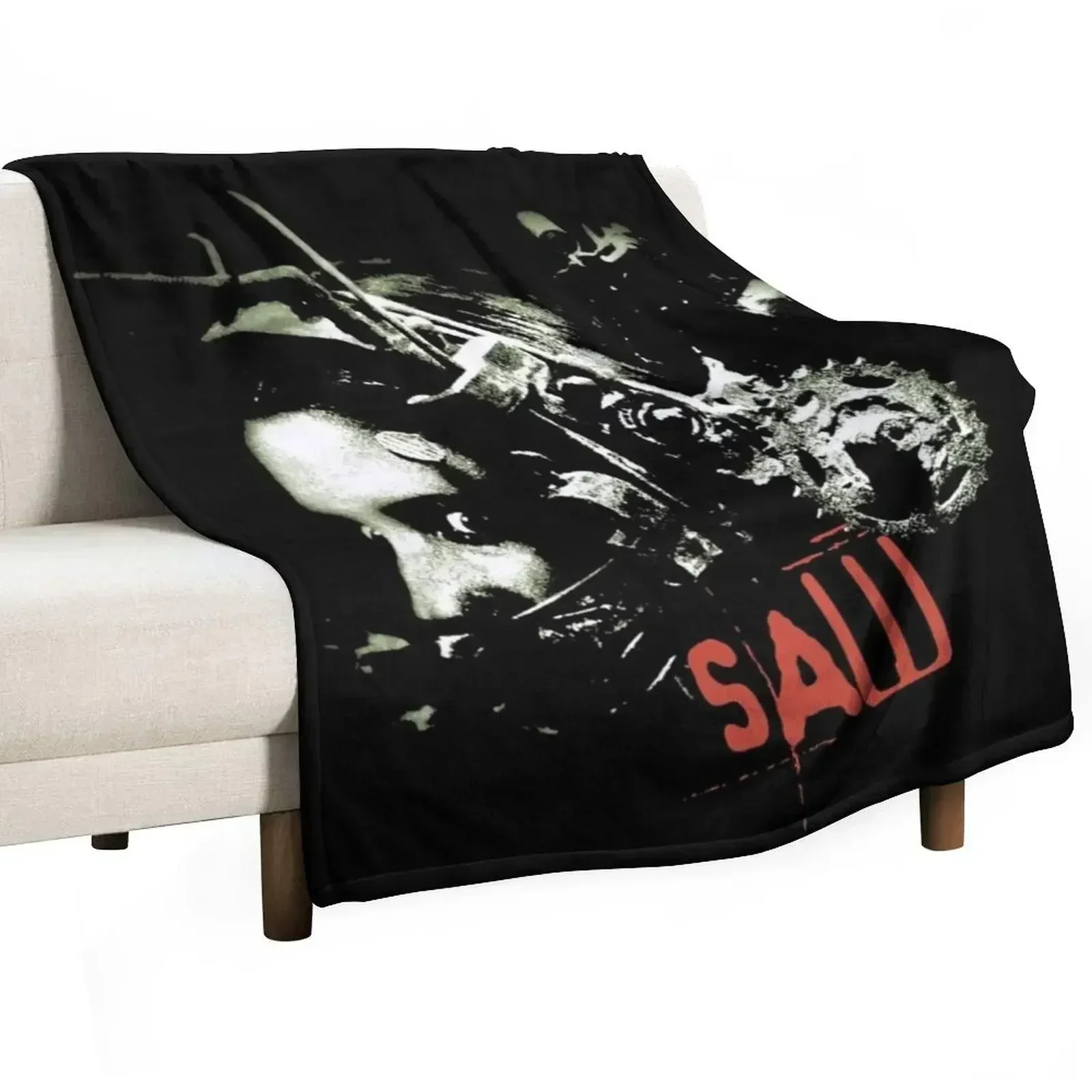 

Saw Horror Movie Retro Throw Blanket Multi-Purpose Plaid Personalized Gift blankets and throws Blankets