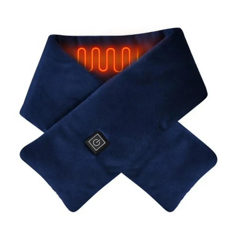 USB Electric Heated Scarf 3Gear Electric Heating Heat Neckerchief Collar Shawl Neck Thermal Shawl Neck Brace Warm Bib no battery