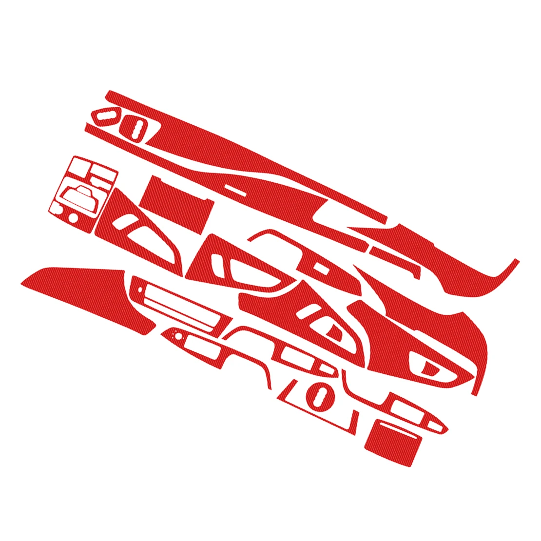 

Наклейка на окно автомобиля, Виниловая наклейка с переключателем для Audi A7 2011-2017 2018 LHD 3D красного цвета из углеродного волокна