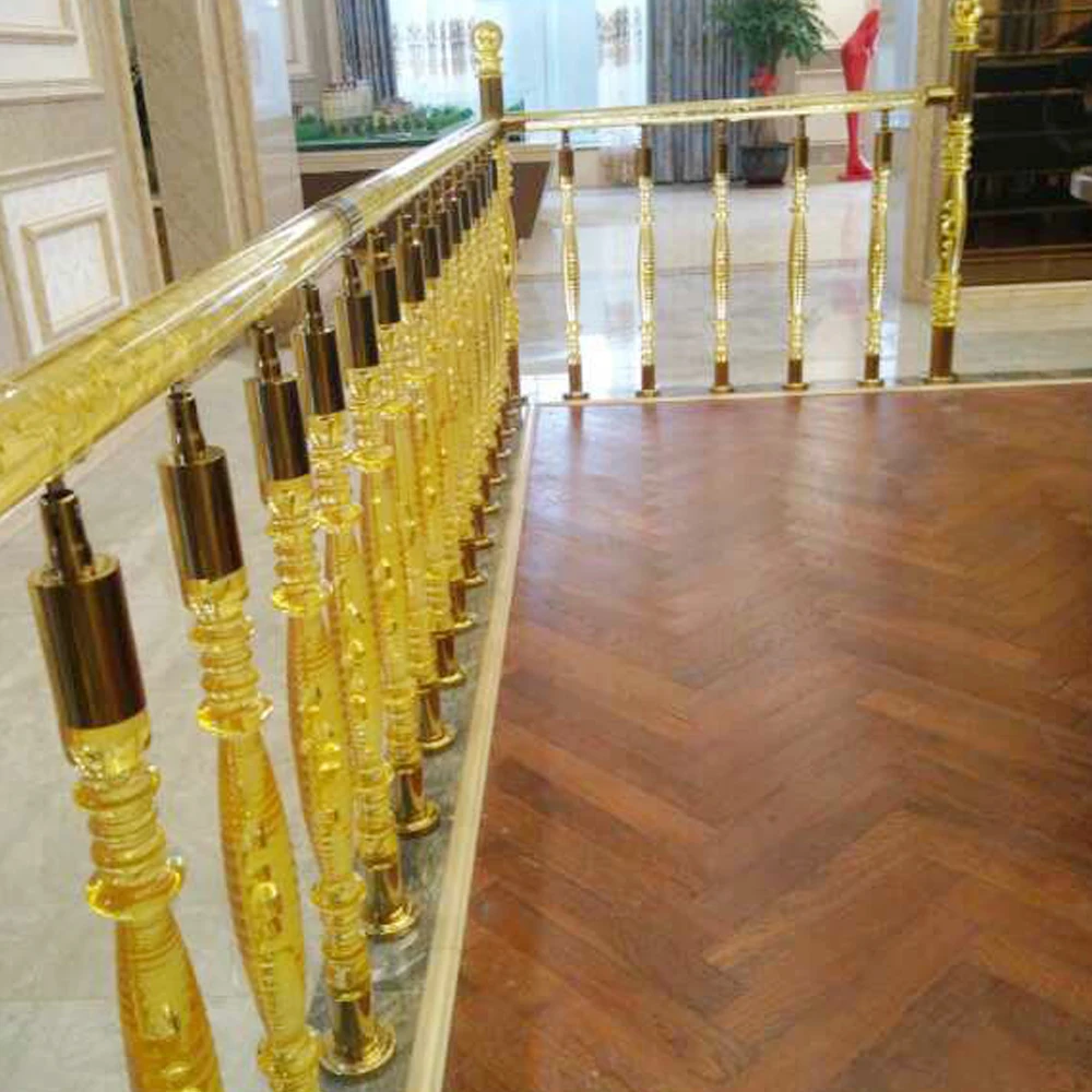 التخصيص المألوف التصميم الحديث درابزين الدرج الكريستالي للكرات المجوفة درابزين المنزل